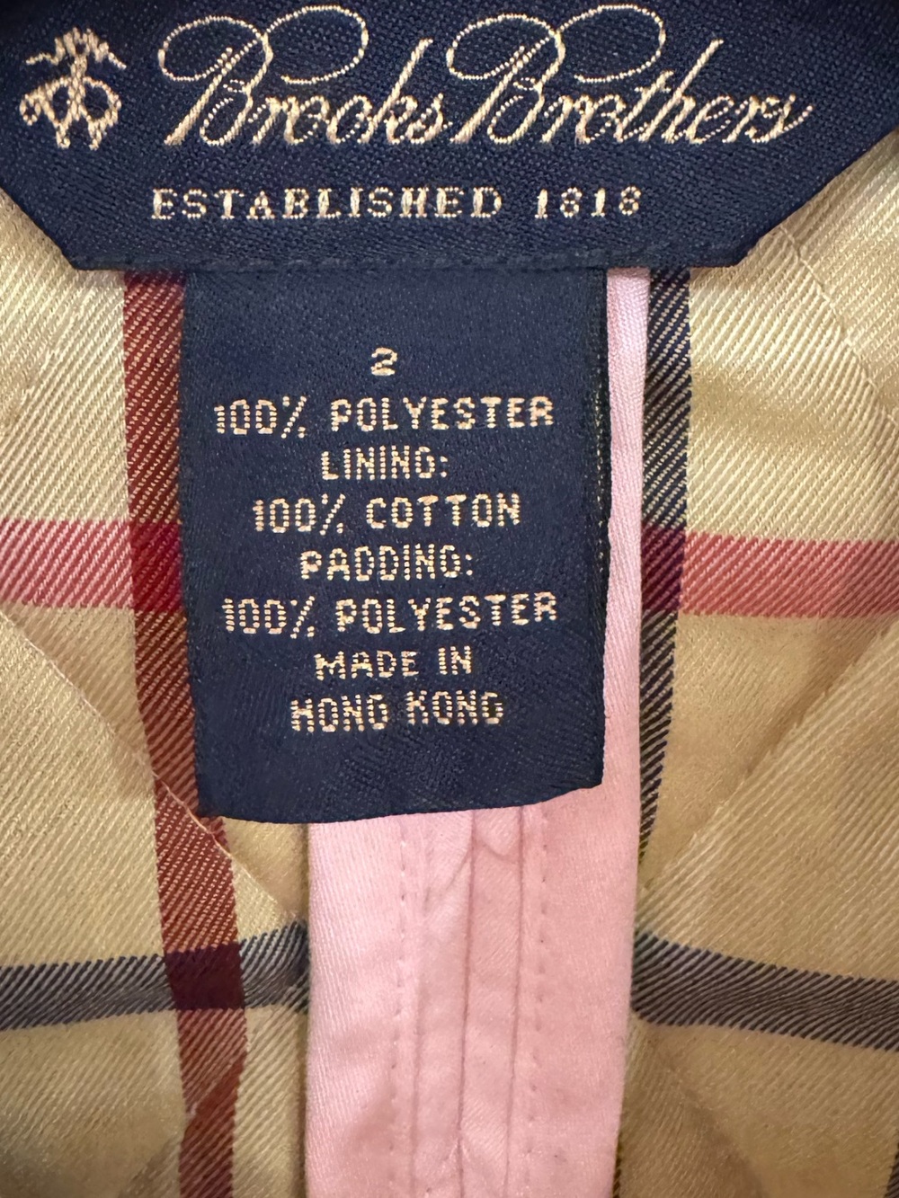Brooks Brothers Light Pink Quilted Barn Field Quilted Jacket Size 2 - Picture 3 of 7